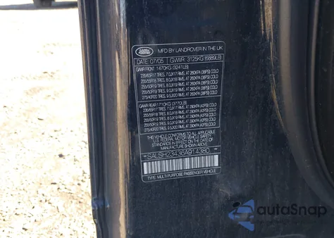 2006 Land Rover Range Rover Sport Supercharged from USA, damaged, VIN SALSH23436A914380